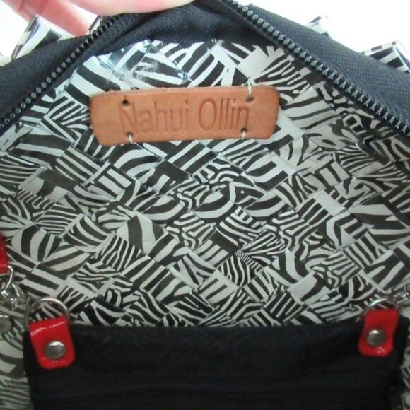 Nahui Ollin Black and White Zebra Satchel - Picture 9 of 13